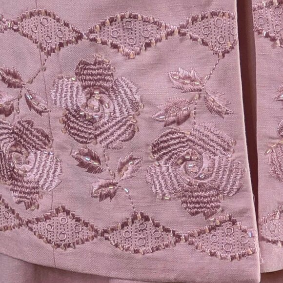 NEW Jessica Howard Mother Bride Groom Dress Jacket Womens 12‎ Linen Blend Pink - Picture 6 of 14